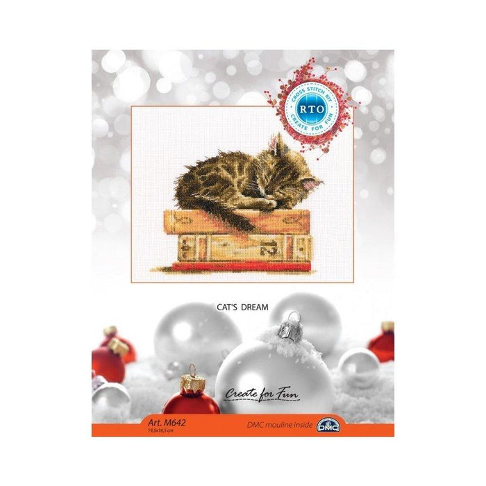 Cat's dream M642 Counted Cross Stitch Kit - Wizardi