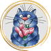 Cat with Flowers - PDF Cross Stitch Pattern - Wizardi