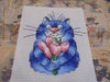 Cat with Flowers - PDF Cross Stitch Pattern - Wizardi