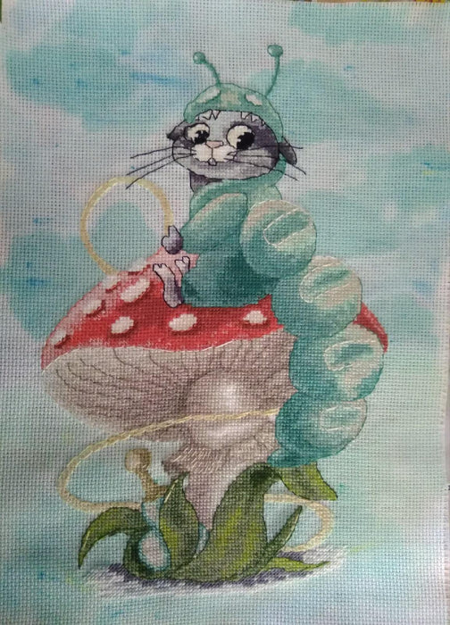 Caterpillar. Alice in Wonderland - PDF Cross Stitch Pattern - Wizardi