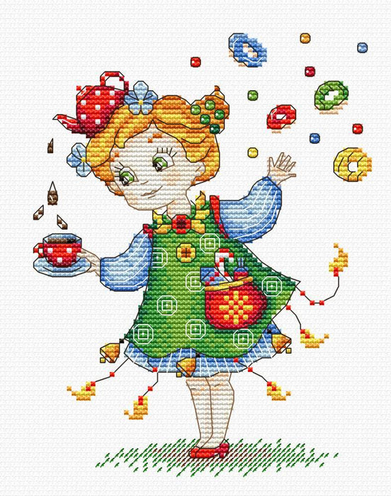 Celebration Tea M-147 / SM-147 Counted Cross-Stitch Kit - Wizardi