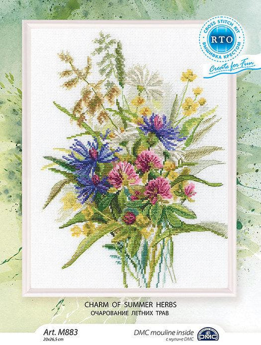 Charm of summer herbs M883 Counted Cross Stitch Kit - Wizardi