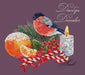 Christmas Bullfinch. December. Calendar Series - PDF Cross Stitch Pattern - Wizardi