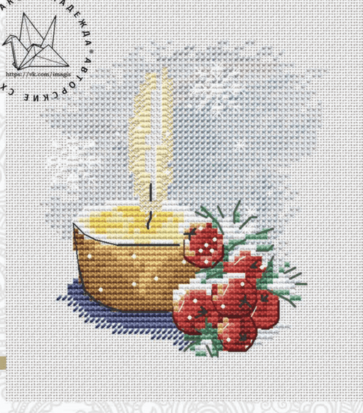 Christmas Candle - PDF Cross Stitch Pattern - Wizardi