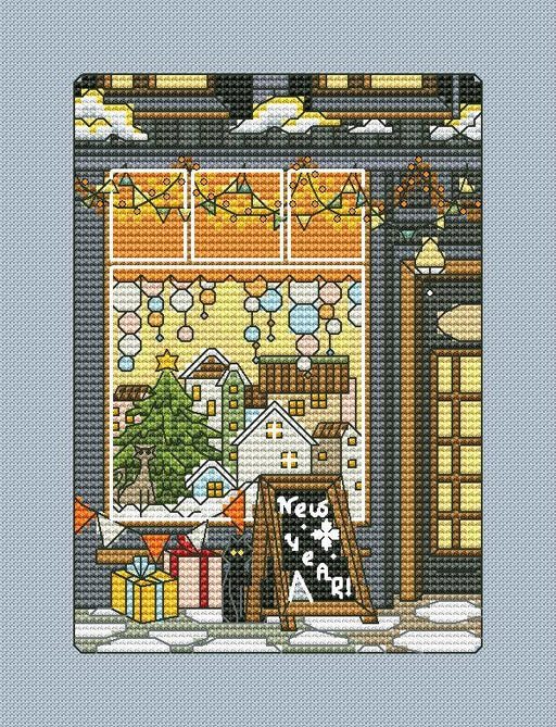 Christmas Card 9 - PDF Cross Stitch Pattern - Wizardi