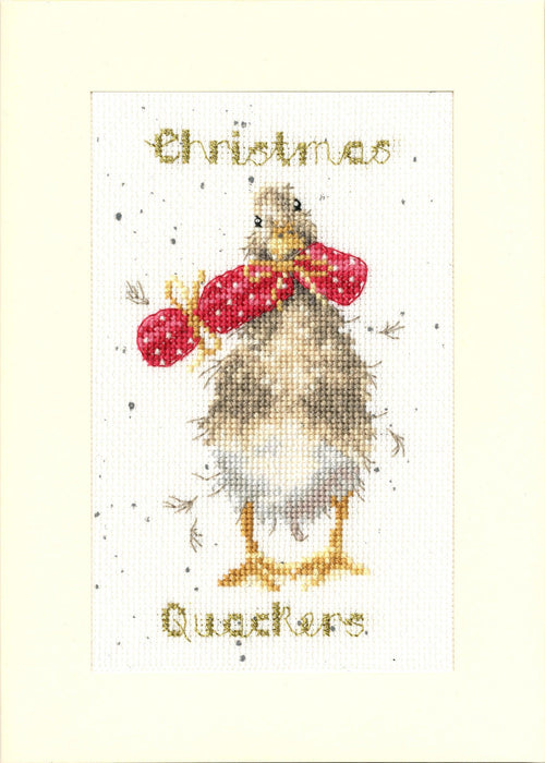 Christmas Card - Christmas Quackers XMAS48 Counted Cross Stitch Kit - Wizardi