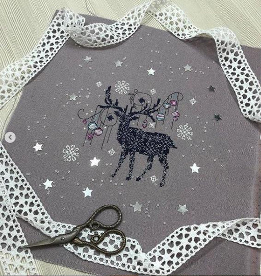 Christmas Deer 2 - PDF Free Cross Stitch Pattern - Wizardi