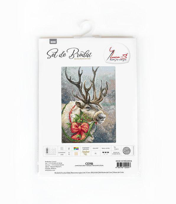 Christmas Deer B598L Counted Cross-Stitch Kit - Wizardi