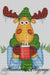 Christmas Deer - PDF Free Cross Stitch Pattern - Wizardi