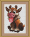 Christmas Deer - PDF Free Cross Stitch Pattern - Wizardi