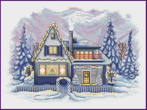 Christmas Evening - PDF Cross Stitch Pattern - Wizardi