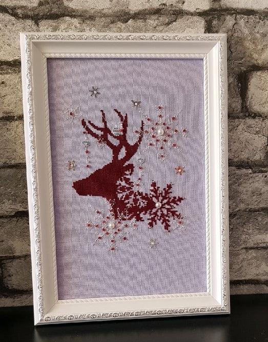 Christmas Fairytale Deer - PDF Free Cross Stitch Pattern - Wizardi