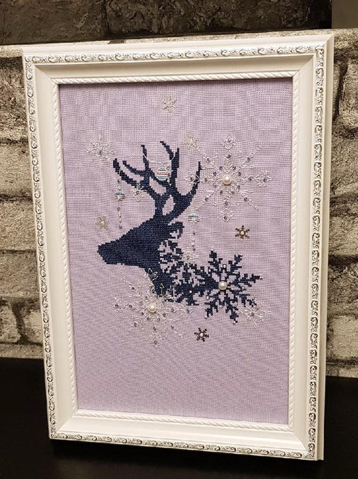 Christmas Fairytale Deer - PDF Free Cross Stitch Pattern - Wizardi