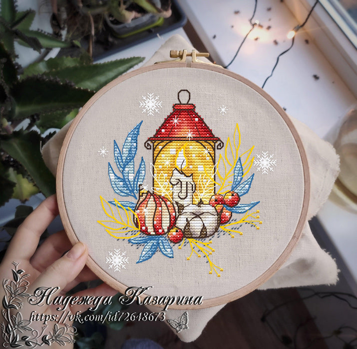 Christmas Flashlight - PDF Cross Stitch Pattern - Wizardi