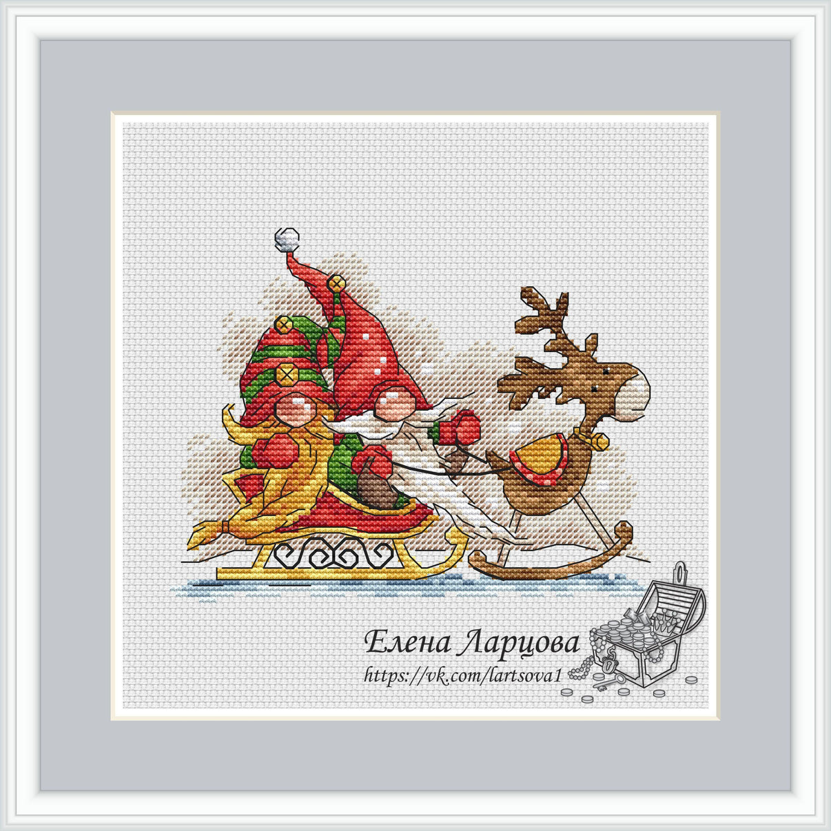 Christmas Holiday. Deer - PDF Cross Stitch Pattern - Wizardi