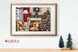 Christmas interior B591L Counted Cross-Stitch Kit - Wizardi