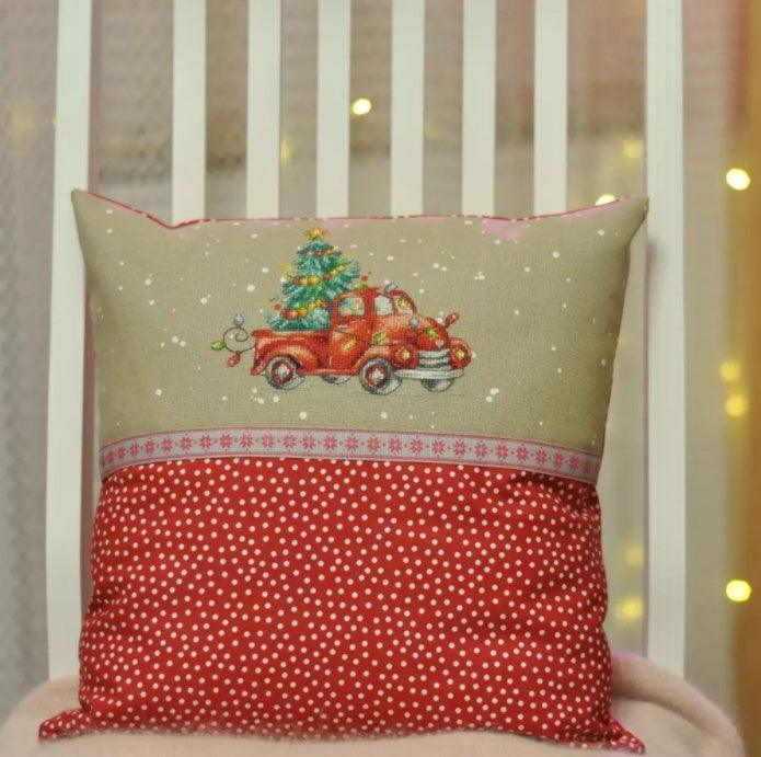 Christmas Lorry. PDF Cross Stitch Pattern - Wizardi