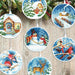 Christmas tree toy cross-stitch kit T-16C Set of pictures "Winter evening" - Wizardi