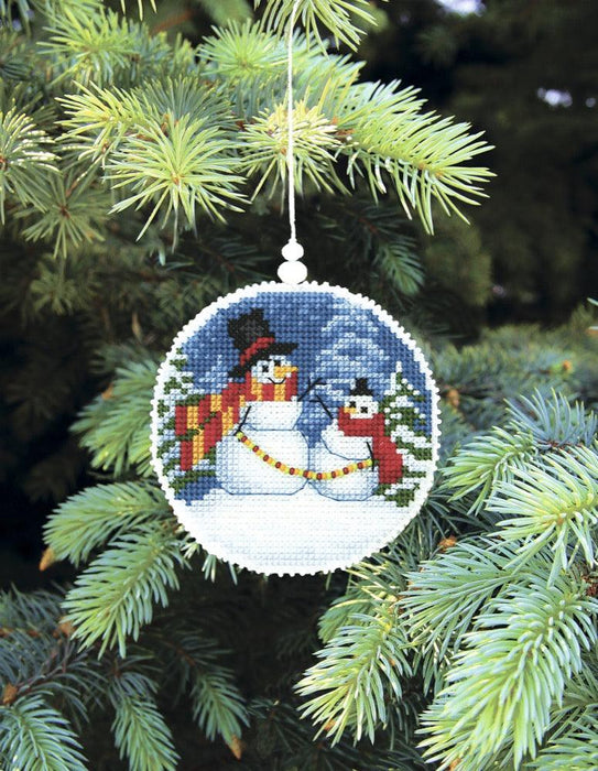 Christmas tree toy cross-stitch kit T-21C Set of pictures "Winter evening" - Wizardi