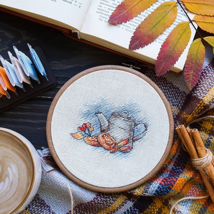 Cinnabon Cross stitch pattern Fall Cross Stitch pdf Autumn cross stitch pattern Modern Counted cross stitch Garden cross stitch Thanksgiving - Wizardi