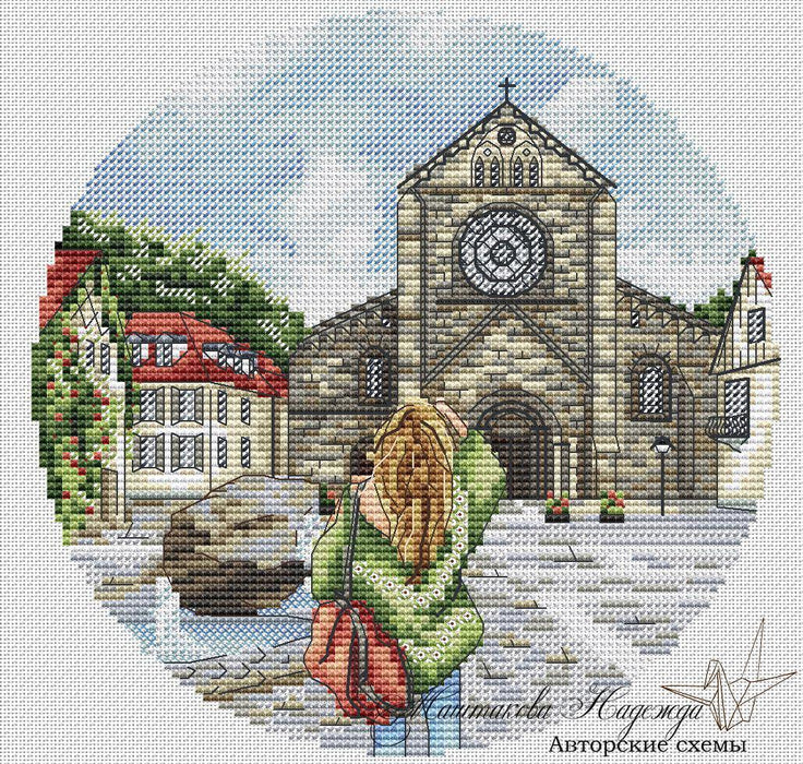 City of Attenberg - PDF Cross Stitch Pattern - Wizardi