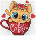 Coffee Cat CS2707 7.9 x 7.9 inches Crafting Spark Diamond Painting Kit - Wizardi