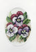 Complete cross stitch kit - greetings card "Pansies" 6161 - Wizardi