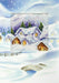 Complete cross stitch kit - greetings card "Winter landscape" 6195 - Wizardi