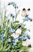 Counted Cross Stitch Kit Butterflies and bluebird flowers Leti939 - Wizardi