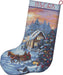 Counted Cross Stitch Kit Christmas Eve Stocking L8011 - Wizardi