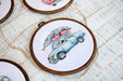 Counted Cross Stitch Kit Christmas Retro Cars / Kit of 5 Leti965 - Wizardi