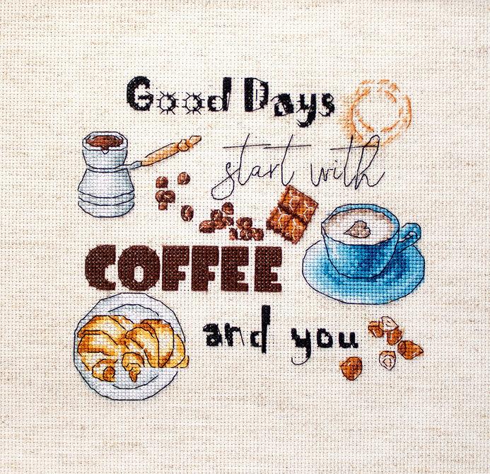 Counted Cross Stitch Kit Coffee Time Leti927 - Wizardi