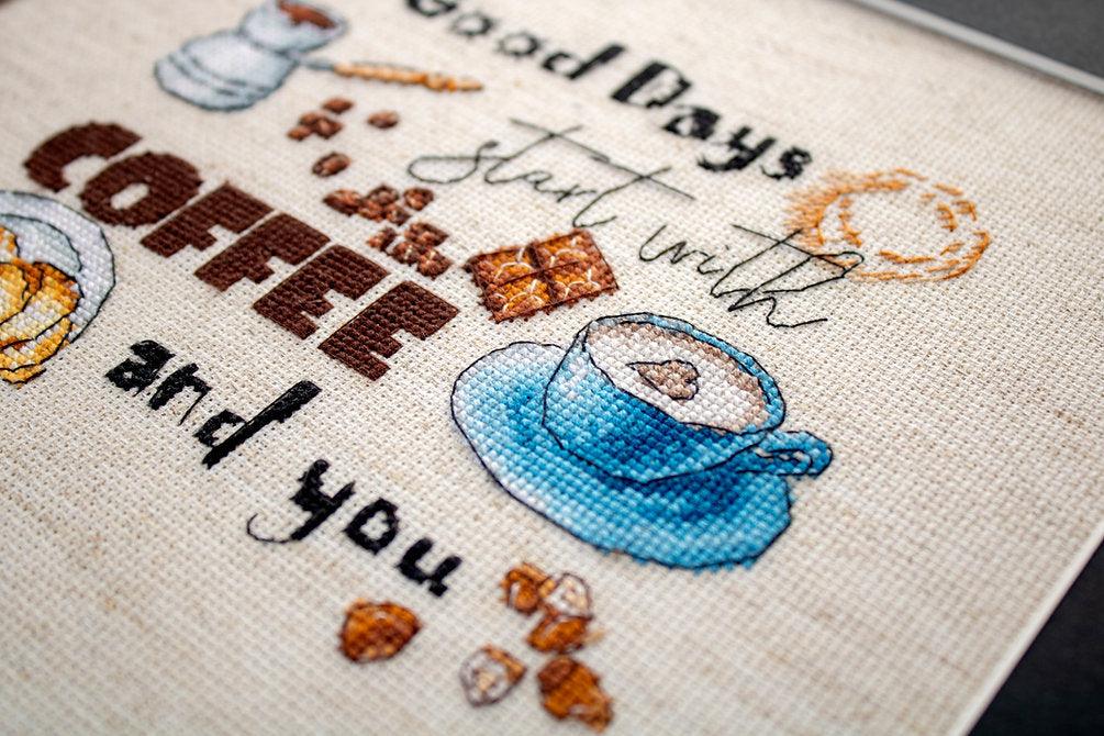 Counted Cross Stitch Kit Coffee Time Leti927 - Wizardi