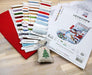 Counted Cross Stitch Kit Snowman and Santa Stocking L8016 - Wizardi