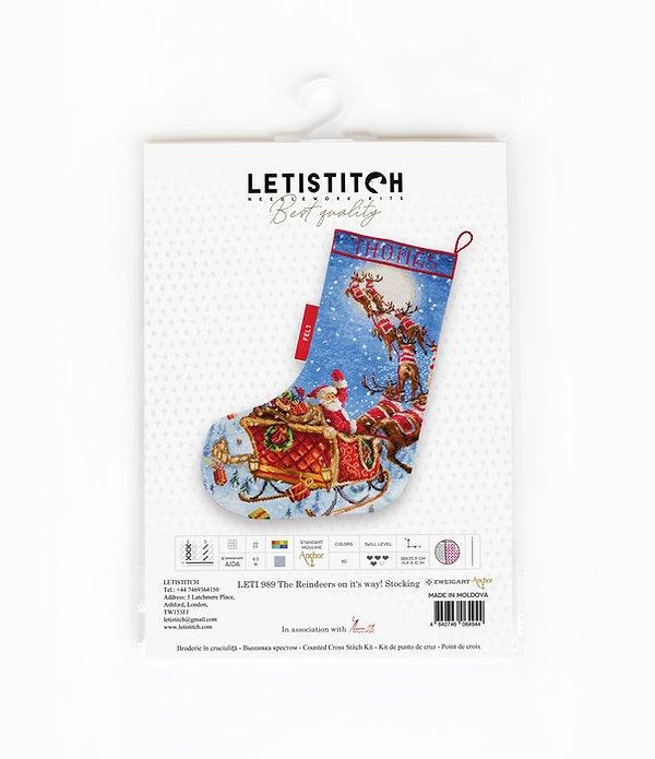 Counted Cross Stitch Kit The Reindeers on their way! Stocking Leti989 - Wizardi