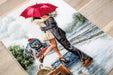 Couple on train station B2369L Counted Cross-Stitch Kit - Wizardi