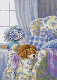 Cozy Armchair BU5016L Counted Cross-Stitch Kit - Wizardi
