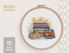 Cozy fall Cross stitch pattern Pumpkin Cross Stitch pdf Autumn cross stitch pattern Modern Counted cross stitch Thanksgiving cross stitch - Wizardi