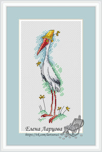 Crane - PDF Cross Stitch Pattern - Wizardi