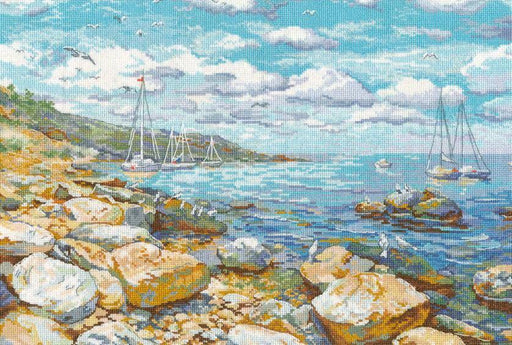 Crimean coast 1177 Counted Cross Stitch Kit - Wizardi