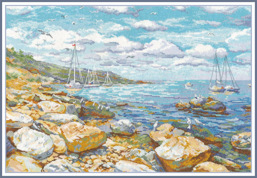 Crimean coast 1177 Counted Cross Stitch Kit - Wizardi