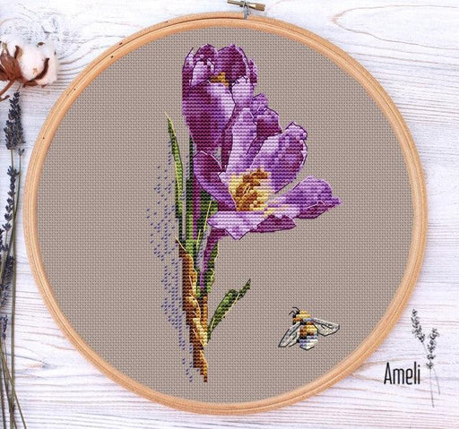 Crocuses - PDF Cross Stitch Pattern - Wizardi