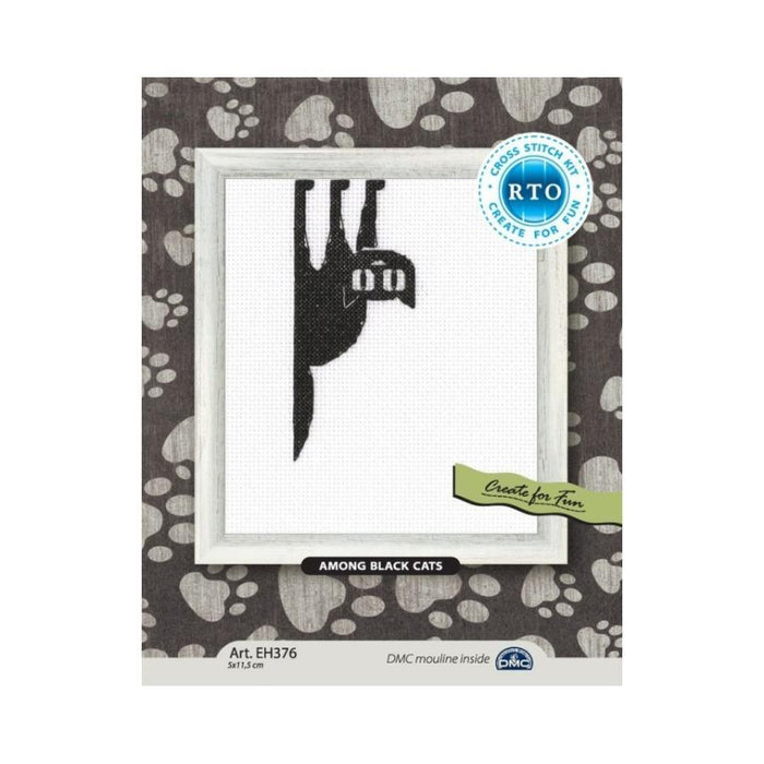 Cross-stitch Kit "Among black cats" EH376 - Wizardi