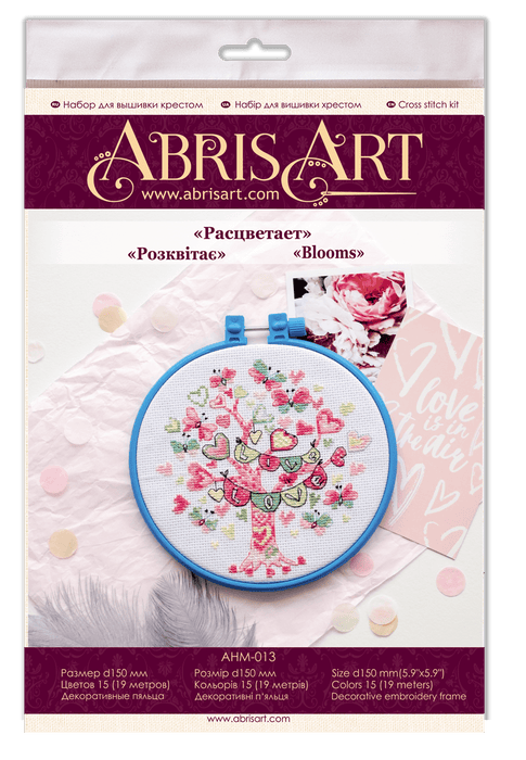 Cross-stitch kit Blooms AHM-013 - Wizardi