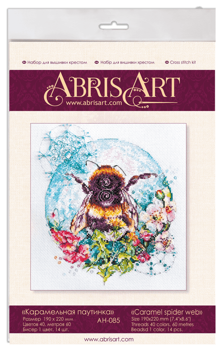 Cross-stitch kit Caramel spider web AH-085 - Wizardi