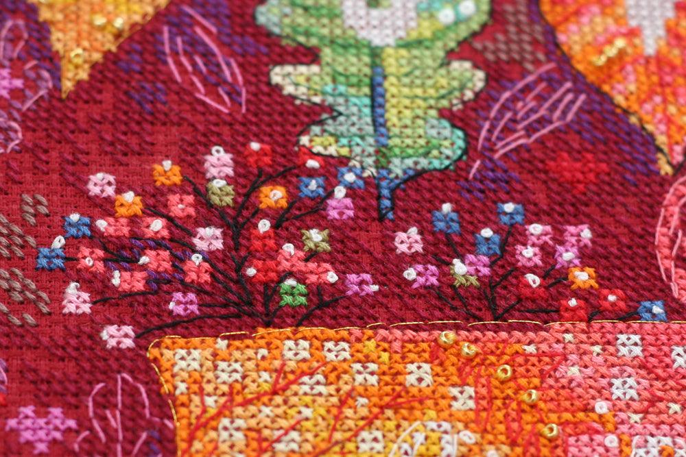 Cross-stitch kit Colorful autumn AH-128 - Wizardi