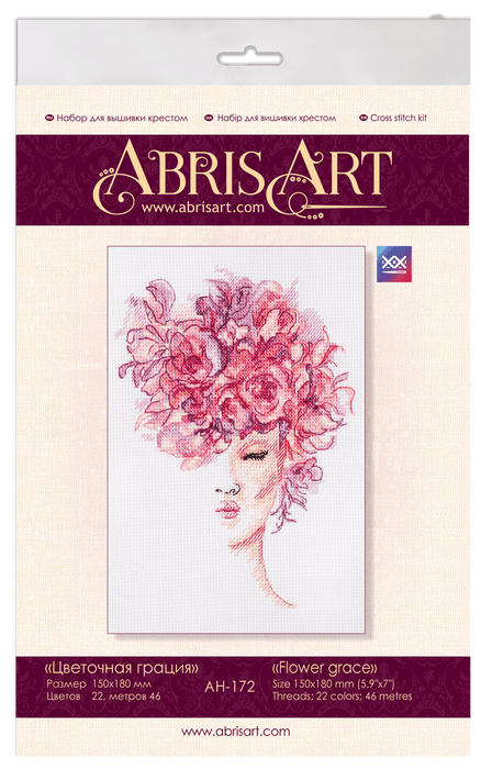 Cross-stitch kit Flower grace AH-172 - Wizardi