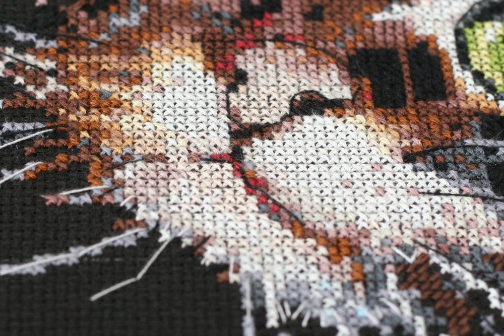 Cross-stitch kit Fluffy kitten AH-062 - Wizardi