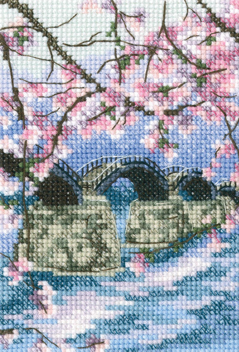 Cross-stitch Kit "Kintai bridge arching over the Nishiki river" C309 - Wizardi