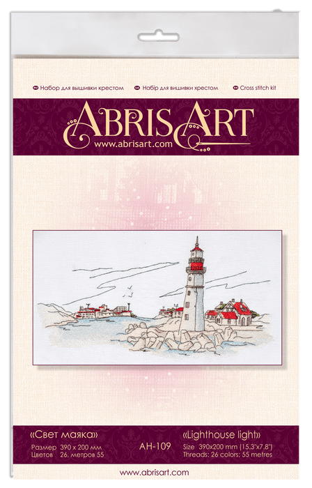 Cross-stitch kit Lighthouse light AH-109 - Wizardi